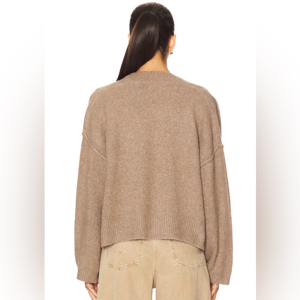 Free People Cool Of The Night Cardigan M Mocha Melange Oversized Button Front - Picture 4 of 13